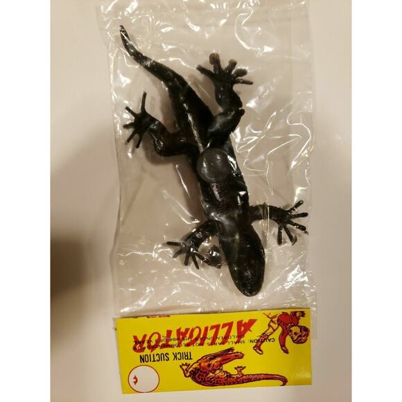 Vintage Dime Store Toy Suction Cup Alligator New Old Stock Sealed SKU 191 - Picture 3 of 4